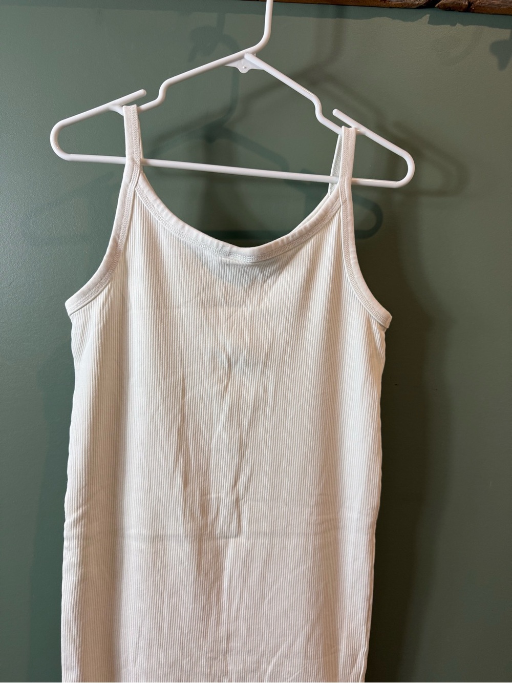 Classic Cream Ribbed Dress - Picture 6 of 9